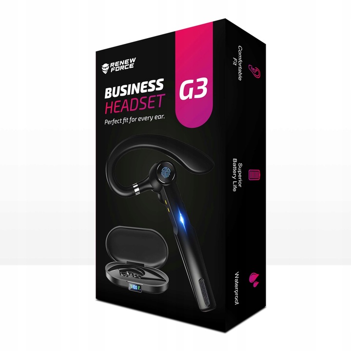 SŁUCHAWKA BLUETOOTH DLA KIEROWCY DO TELEFONU ROZMÓW BEZPRZEWODOWA ZESTAW