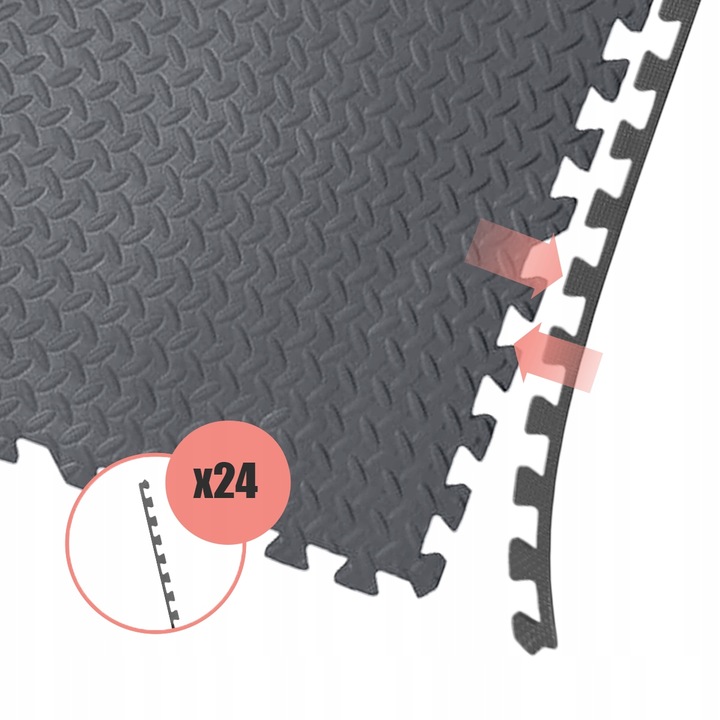 MATA PUZZLE POD SPRZĘT DO ĆWICZEŃ 12 SZT 4,32m2 OCHRONNA PODŁOGA NA SIŁOWNI