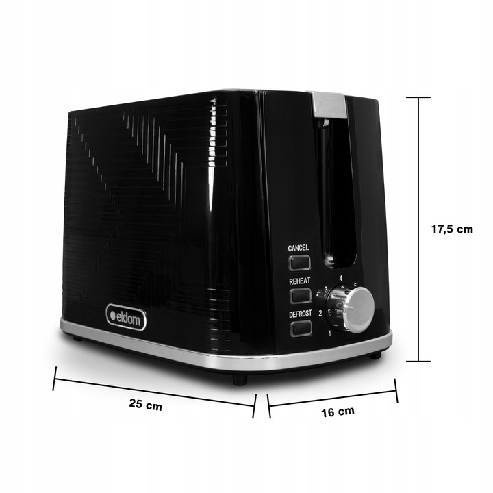 TOSTER OPIEKACZ GRZANKI TO320C MOC 900W 7 POZIOMÓW MOCY OPIEKANIA