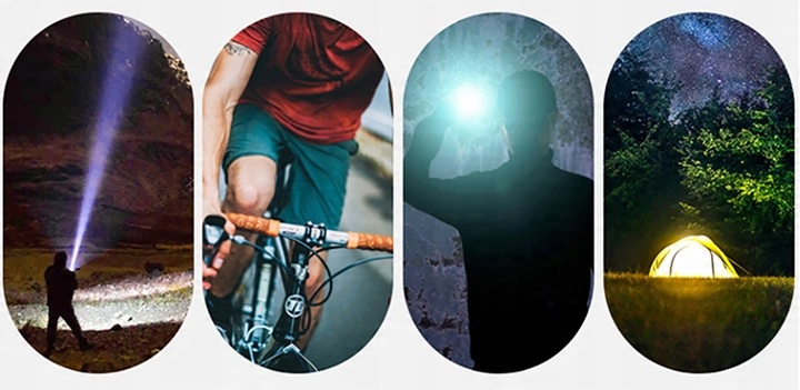 Lampka Rowerowa Światło PRZÓD TYŁ LED na rower kierownicę MOCNA USB 1800lm