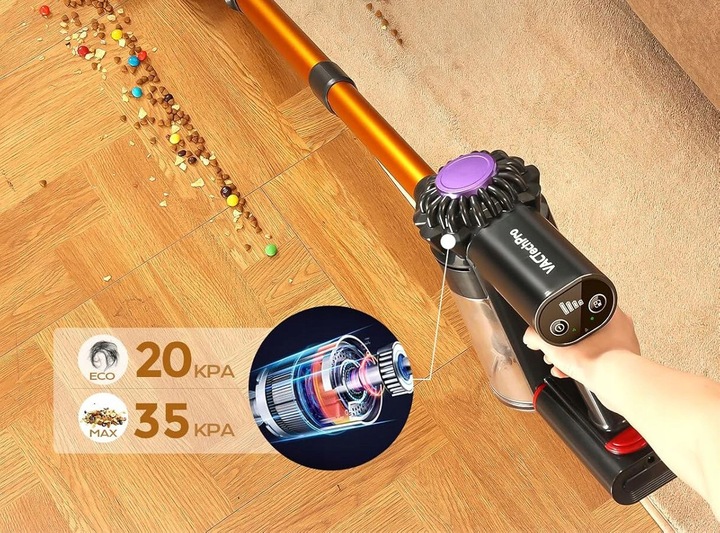 Odkurzacz bezprzewodowy LED ECO 6w1 VACTechPro V15 350W 35000 PA SILNY