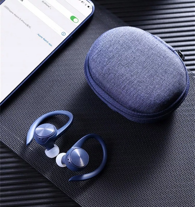 SPORTOWE SŁUCHAWKI BEZPRZEWODOWE BLUETOOTH DOUSZNE POWERBANK TWS LEMON