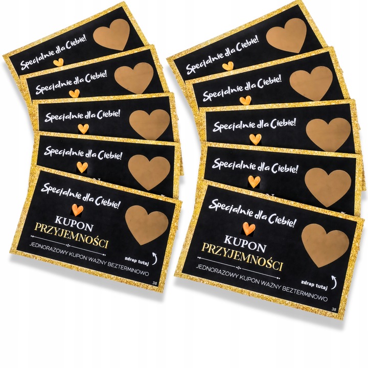 KUPONY PRZYJEMNOŚCI ZDRAPKI 12 sztuk DLA CHŁOPAKA DZIEWCZYNY WALENTYNKI