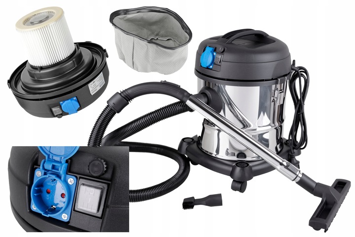 ODKURZACZ PRZEMYSŁOWY MOKRO SUCHO SEPARATOR POPIÓŁ GRUZ GIPS PYŁ MOCNY