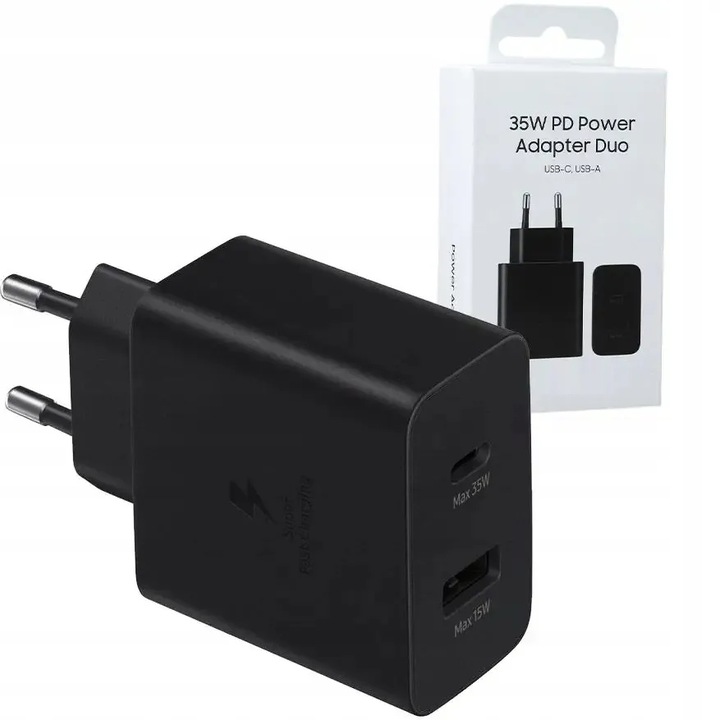SZYBKA ŁADOWARKA DUO 2x USB 35W 1x USB-A + 1x USB-C DLA SAMSUNG GALAXY DUO
