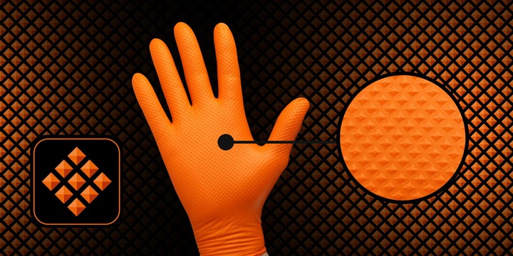 RĘKAWICE RĘKAWICZKI NITRYLOWE B. MOCNE ROBOCZE VELO STRONG GRIP - M 50