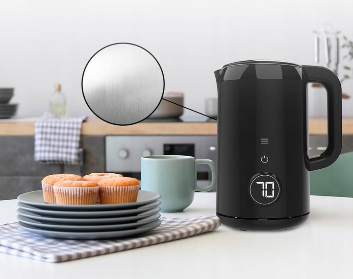 CZAJNIK ELEKTRYCZNY BEZPRZEWODOWY REGULACJA TEMPERATURY DOTYKOWY 1.7L