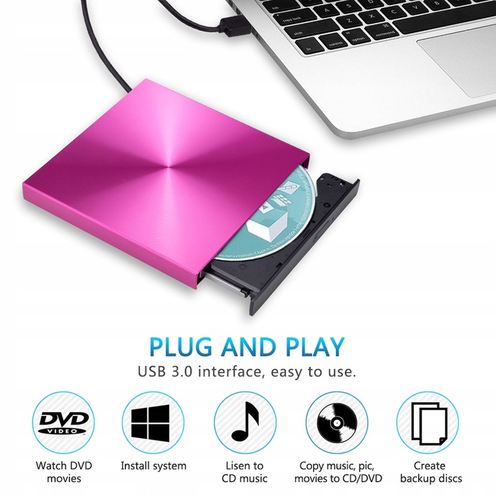 Nagrywarka płyt CD /DVD zewnętrzna Verbatim USB-C