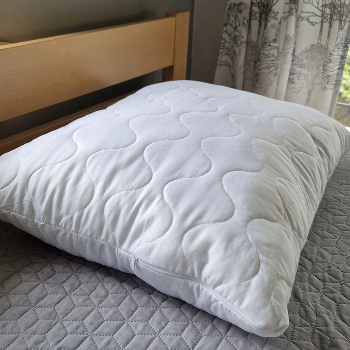 2x PODUSZKA 70x80 ANTYALERGICZNA PIKOWANA ZAMEK 1100g Gruba i Puszysta