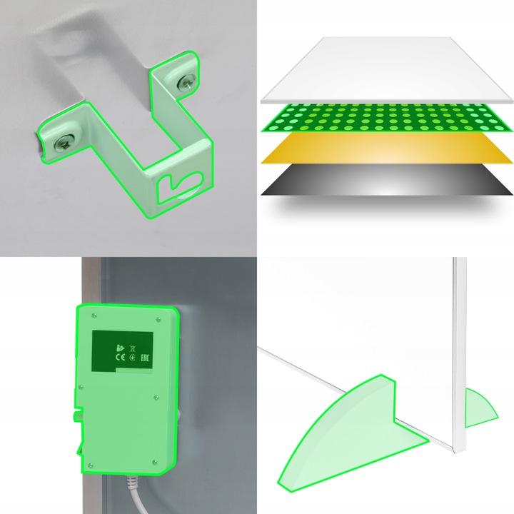 GRZEJNIK NA PODCZERWIEŃ PROMIENNIK 360W PILOT STEROWANIE WiFi LINBOX