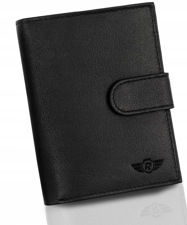 REVERSE Skórzany portfel męski skóra naturalna antykradzieżowy ochrona