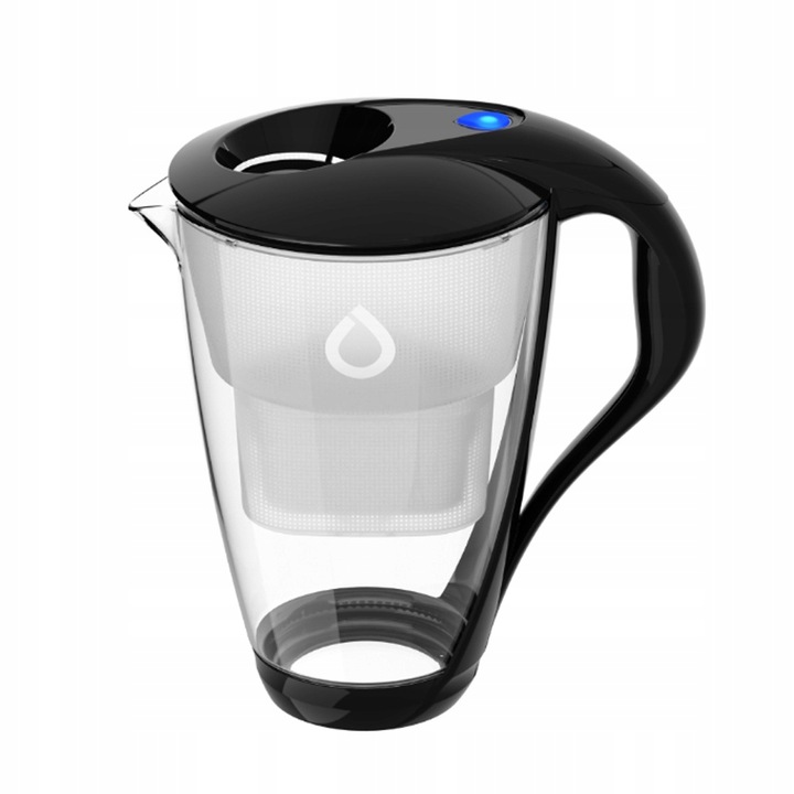 Dzbanek filtrujący szklany Dafi Crystal LED + 1 filtr UNIMAX (czarny)