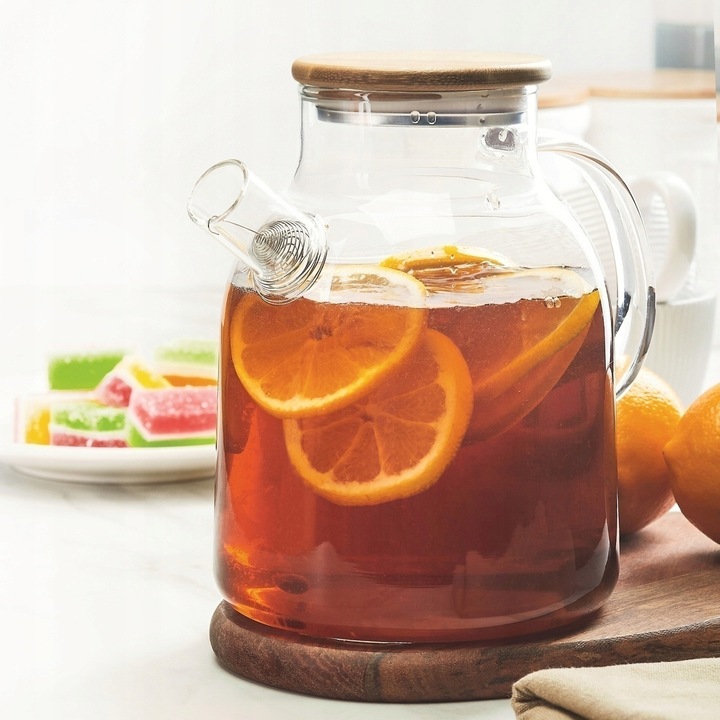 DZBANEK Szklany ze Spiralą Gorące i Zimne do HERBATY ZIÓŁ Tadar Nexo 1,8L