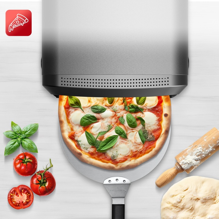 PIEC DO PIZZY ⌀37 MINI PIEKARNIK 450°C PIZZA 2200W ELEKTRONICZNE