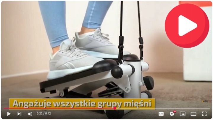 Stepper prosty z linkami ekspanderami licznikiem schody fitnessu turbo pupa