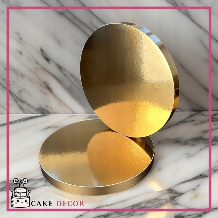Podkład pod tort STYRODUR ZŁOTY 40 cm TWARDY ZŁOTY BOK Gruby CakeDecor