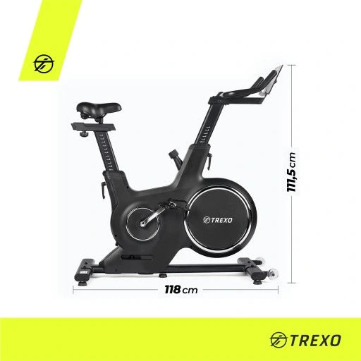Rower stacjonarny treningowy TREXO czarny EB-500