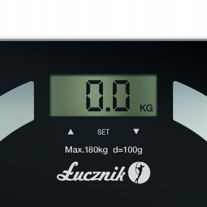 WAGA ŁAZIENKOWA ELEKTRONICZNA ANALITYCZNA POMIAR TŁUSZCZU WODY BMI ŁUCZNIK