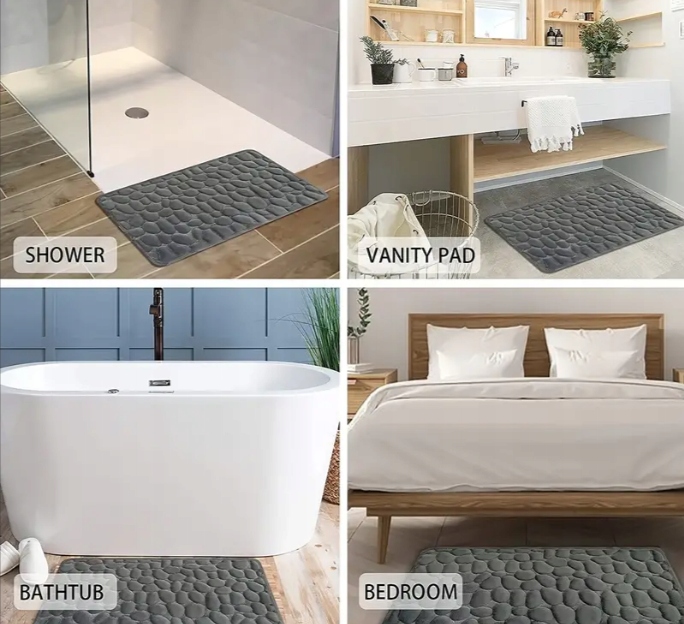 DYWANIK ŁAZIENKOWY 50X80CM DUŻY MIĘKKI XXL CHŁONNY ANTYPOŚLIZG MEMORY FOAM