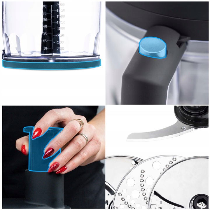 DUŻA 2,5L Szatkownica do Blender ręczny Yoer HB01S