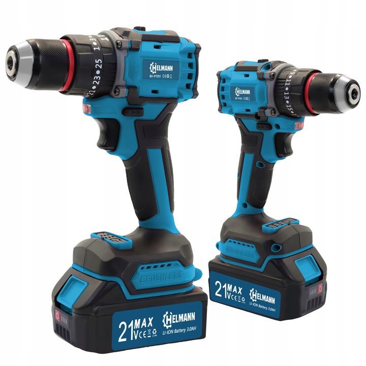 PROFESJONALNA WIERTARKO WKRĘTARKA AKUMULATOROWA 2AKU 3 Ah 21V UDAROWA