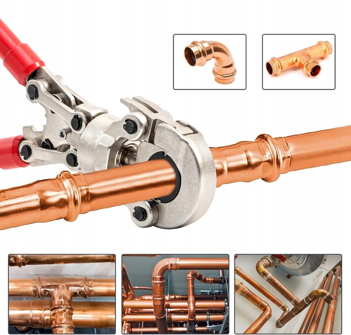 ZACISKARKA DO RUR PEX-AL-PEX PRASA RĘCZNA 16 20 26 32 8 MATRYC TYP U V M TH