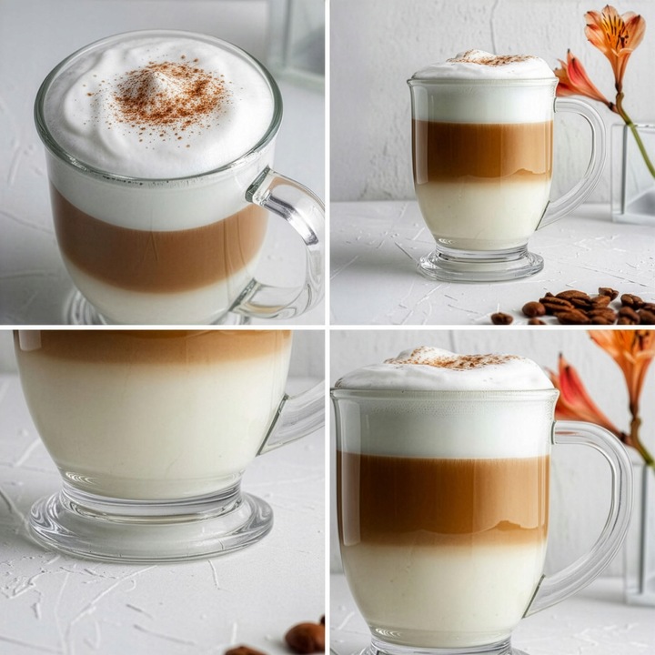 Szklanki z uchem GLASMARK zestaw 6szt duży pojemny kawę latte herbatę