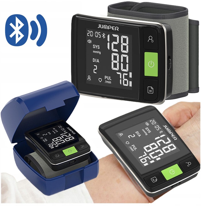 MEDYCZNY Ciśnieniomierz NADGARSTKOWY Jumper HWA11 MÓWI PO POLSKU Aplikacja