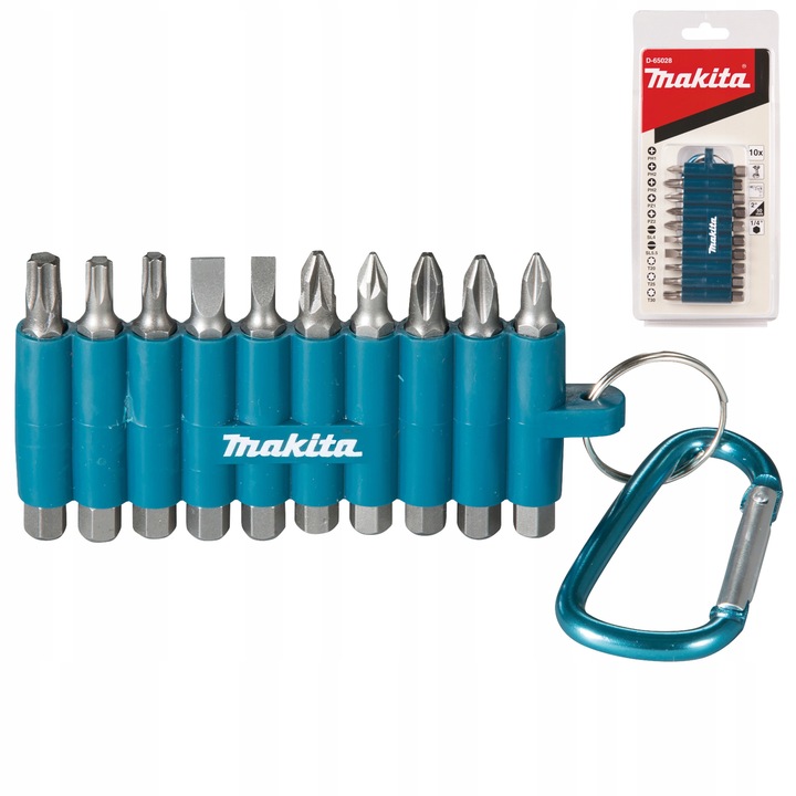 Zestaw bitów końcówek do wkrętarki 50 mm 10 szt. Makita D-65028