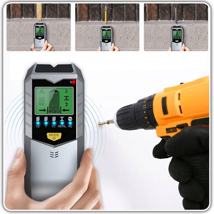 WYKRYWACZ DETEKTOR PRZEWODÓW KABLI METALI W ŚCIANIE DREWNA METALU