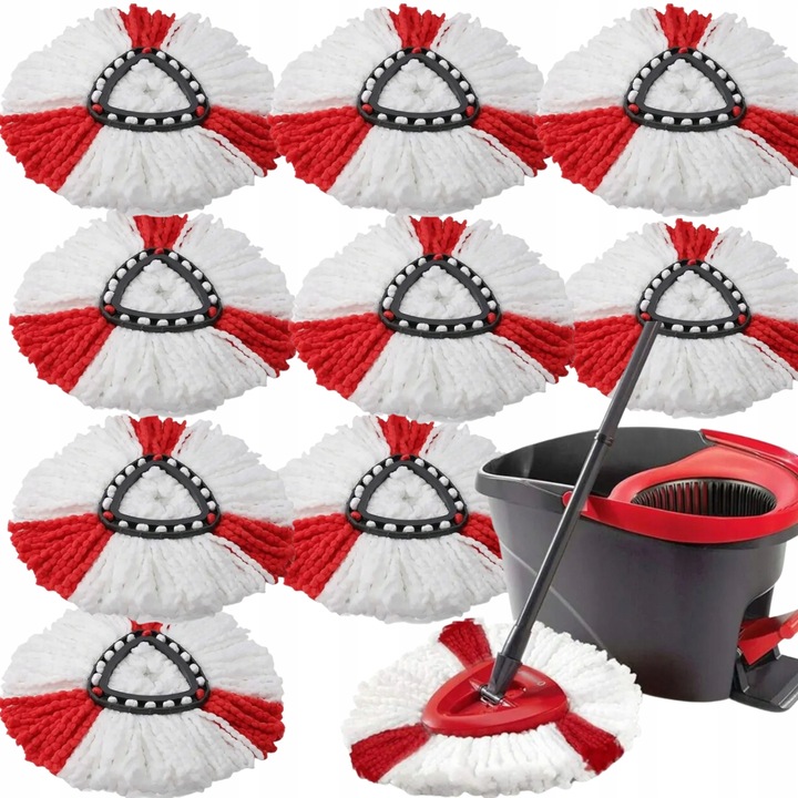 10x WKŁAD DO MOPA OBROTOWEGO VILEDA WRING TURBO MEGA CHŁONNE ZAPAS