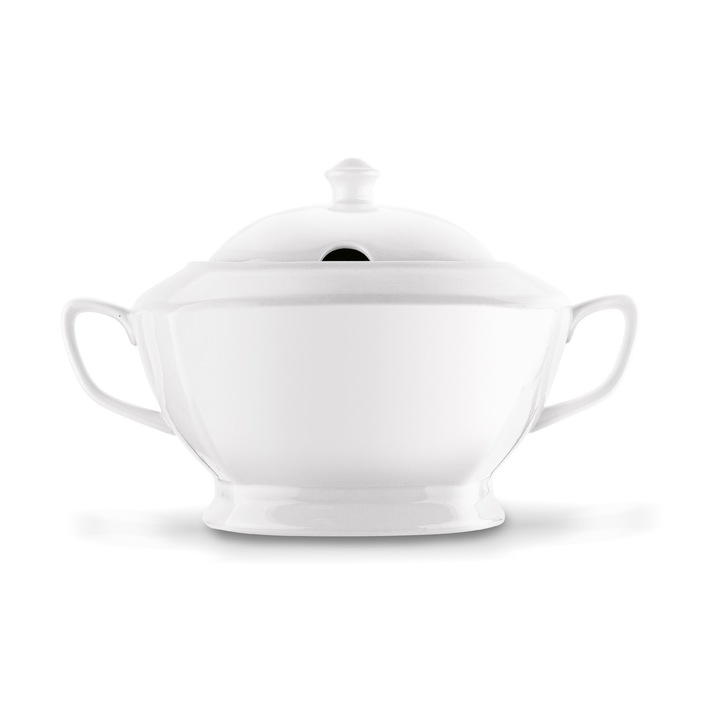 WAZA do ZUPY ROSOŁU biała waza do barszczu 2,5L ZASTAWA STOŁOWA Tadar