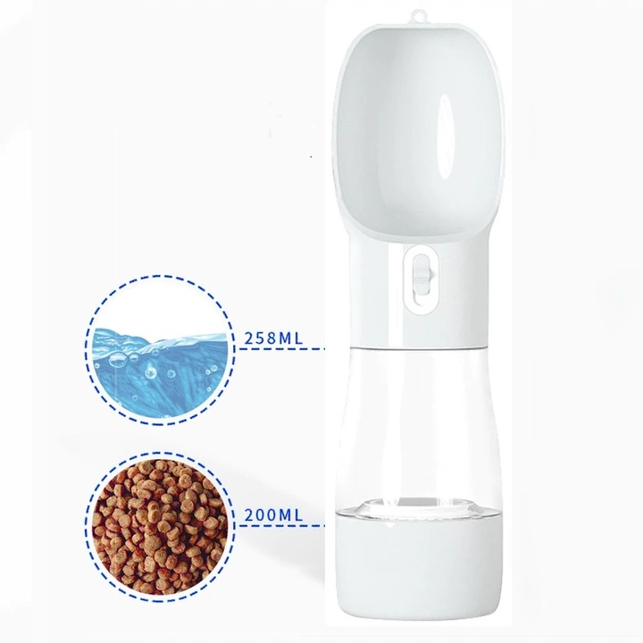 przenośna butelka na wodę i karmę jedzenie dla psa