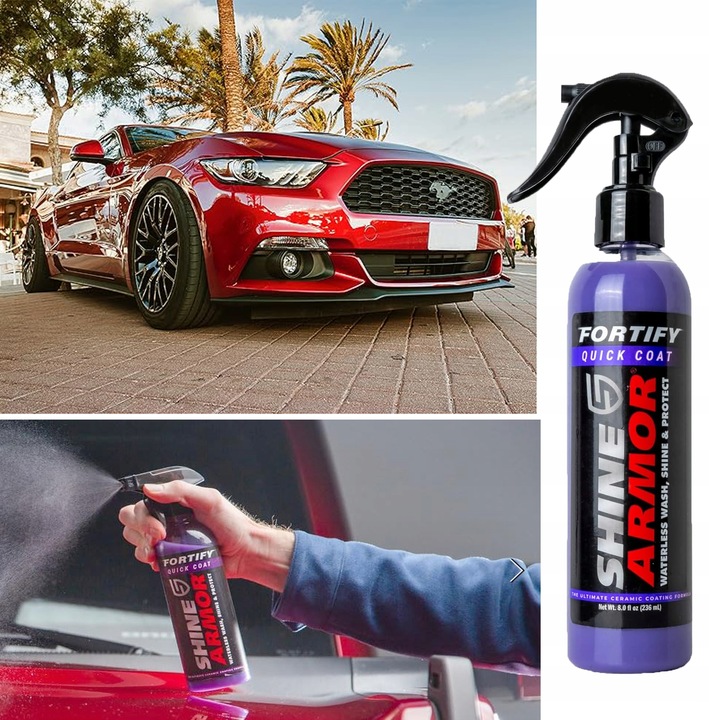 Wosk samochodowy CERAMICZNY DO LAKIERU 3W1 SPRAY WAX POWŁOKA Hydrofobowa