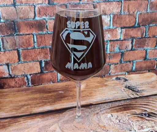 MEGA Kieliszek do wina XXL 530ml Grawer na PREZENT na Ślub Rocznię Urodziny