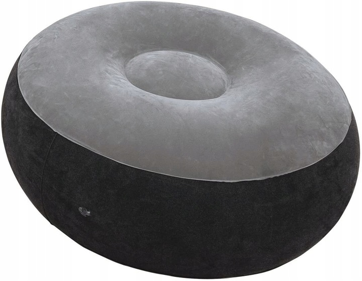 FOTEL DMUCHANY WELUROWY PUFA + PODNÓŻEK INTEX