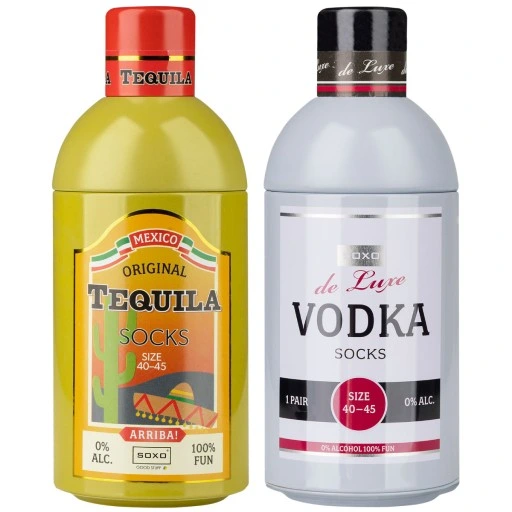 SKARPETY MĘSKIE SOXO ŚMIESZNY PREZENT URODZINOWY WESOŁE SKARPETKI W BUTELCE