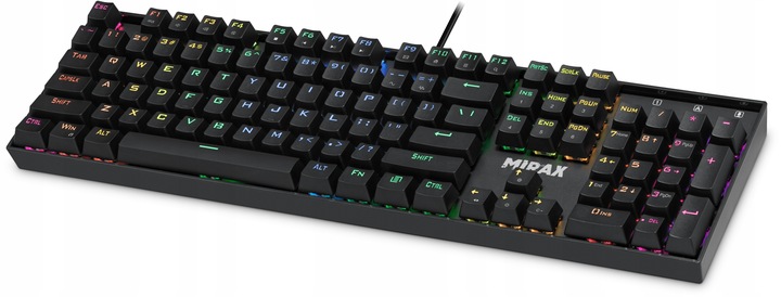 Klawiatura Mechaniczna Gamingowa Podświetlana RGB Pełnowymiarowa MIRAX GK-3