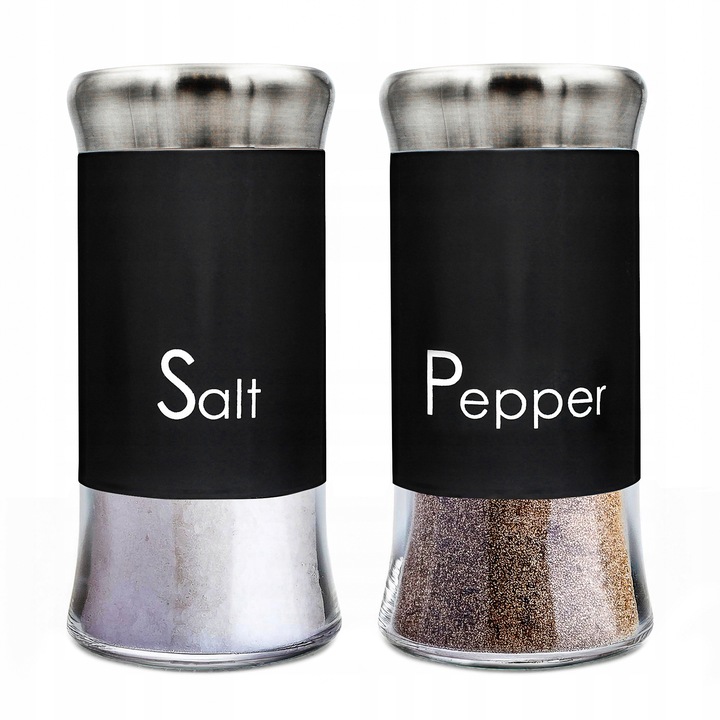 SOLNICZKA I PIEPRZNICZKA ZESTAW 2x150ml POJEMNIK NA SÓL PIEPRZ KOMPLET