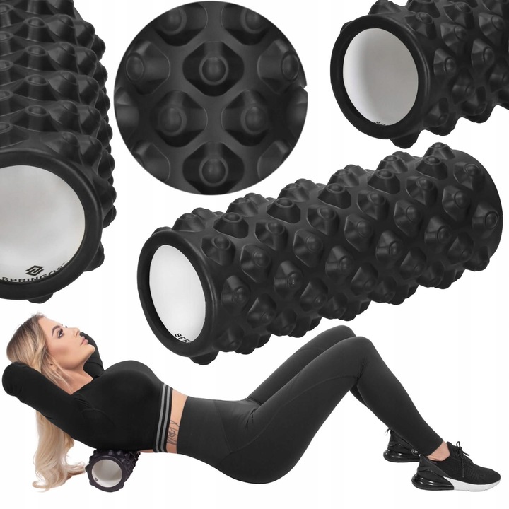 ROLLER WAŁEK DO MASAŻU PLECÓW NÓG RELAKSUJĄCY PIANKOWY 33x10cm DUŻY