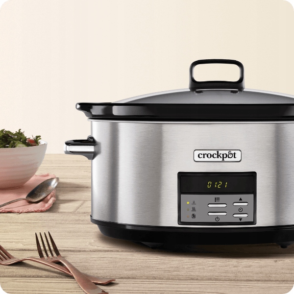 Duży Wolnowar Ceramiczny CrockPot 7.5l cyfrowy, Wyjmowana misa +
