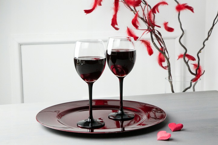 Kieliszki do wina czerwonego Altom Design Onyx czarny 330 ml 6 sztuk