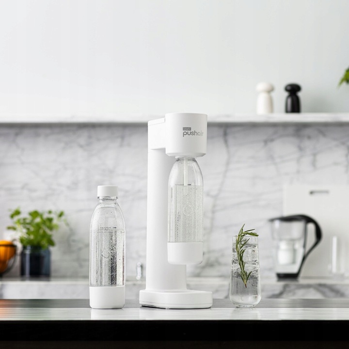 PushAir Saturator do Wody Dafi Syfon Biały + 2 Naboje + Butelka 0,7