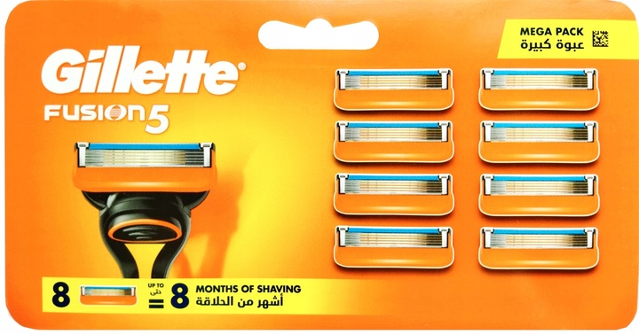 wkłady do maszynki GILLETTE fusion 5 ostrza ( 8 sztuk ) ZESTAW