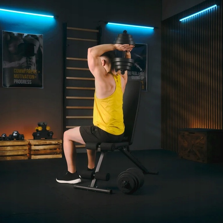 Hantle regulowane 20kg zestaw hantli 2x10kg gryf kettlebell Trex Sport