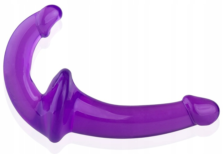 DWUSTRONNY ŻELOWY PENIS STRAP ON DLA PAR BEZ PASÓW