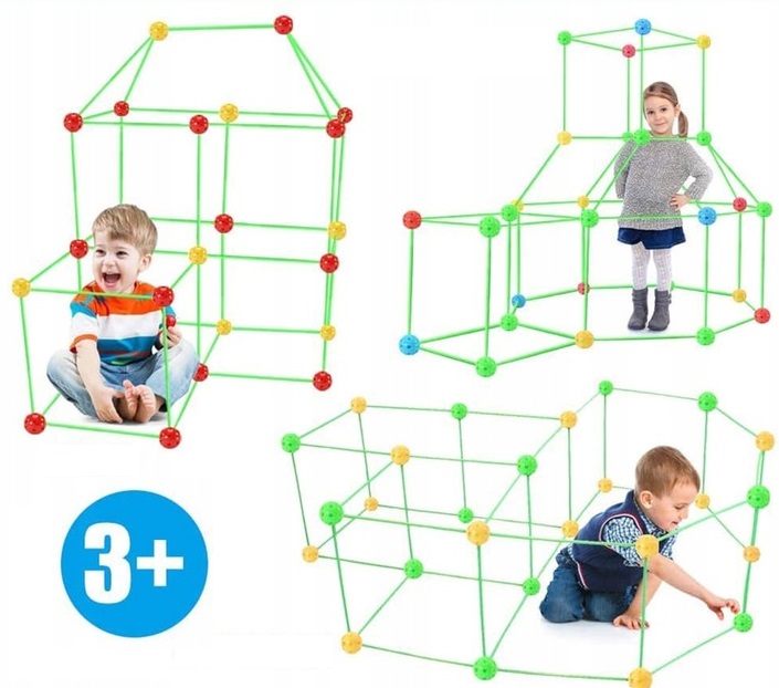 ZESTAW DO BUDOWANIA BAZY SŁOMKI NAMIOT XXL 179el