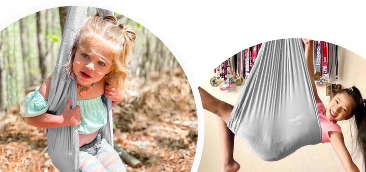 HAMAK - CHUSTA AKROBATYCZNA DLA DZIECI ,1.5*2.8M HUŚTAWKA SENSORYCZNA HAMAK