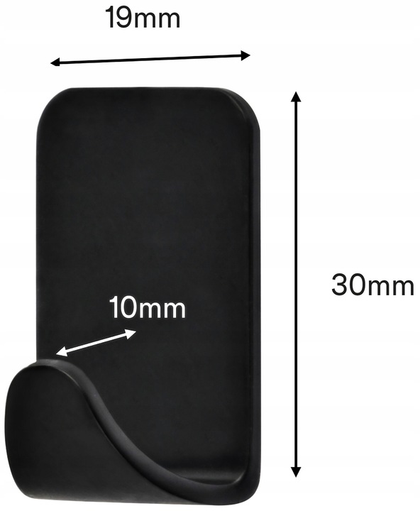 Haczyki Samoprzylepne Czarne COMMAND 4 szt 17032MB