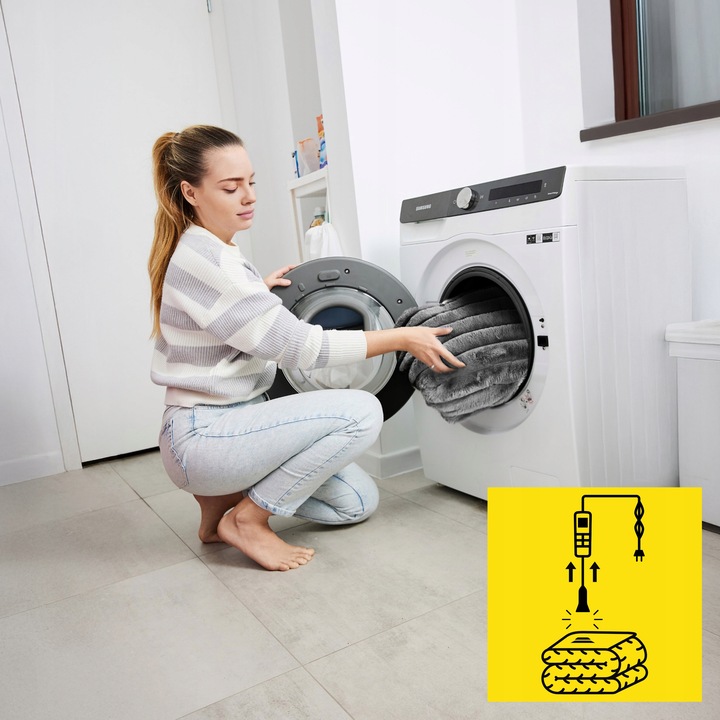 Koc elektryczny DUŻY 180x160 Mata grzewcza Yoer pilot LCD gruby 160W +Timer